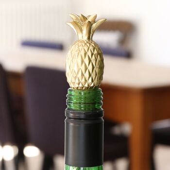 Gold Pineapple Bottle Stopper, 3 of 3