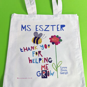 Personalised Thank You For Helping Me Grow Teacher Bag, 6 of 12