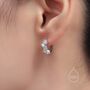 Star Constellation Cz Huggie Hoops In Sterling Silver, thumbnail 4 of 8