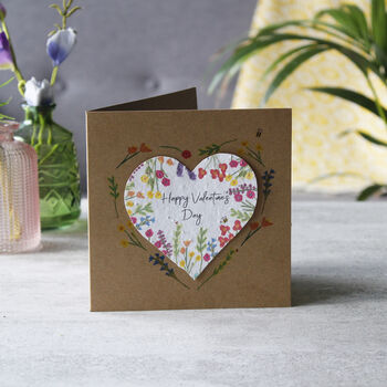 Valentine's Day Wildflower Seed Heart Card, 3 of 5
