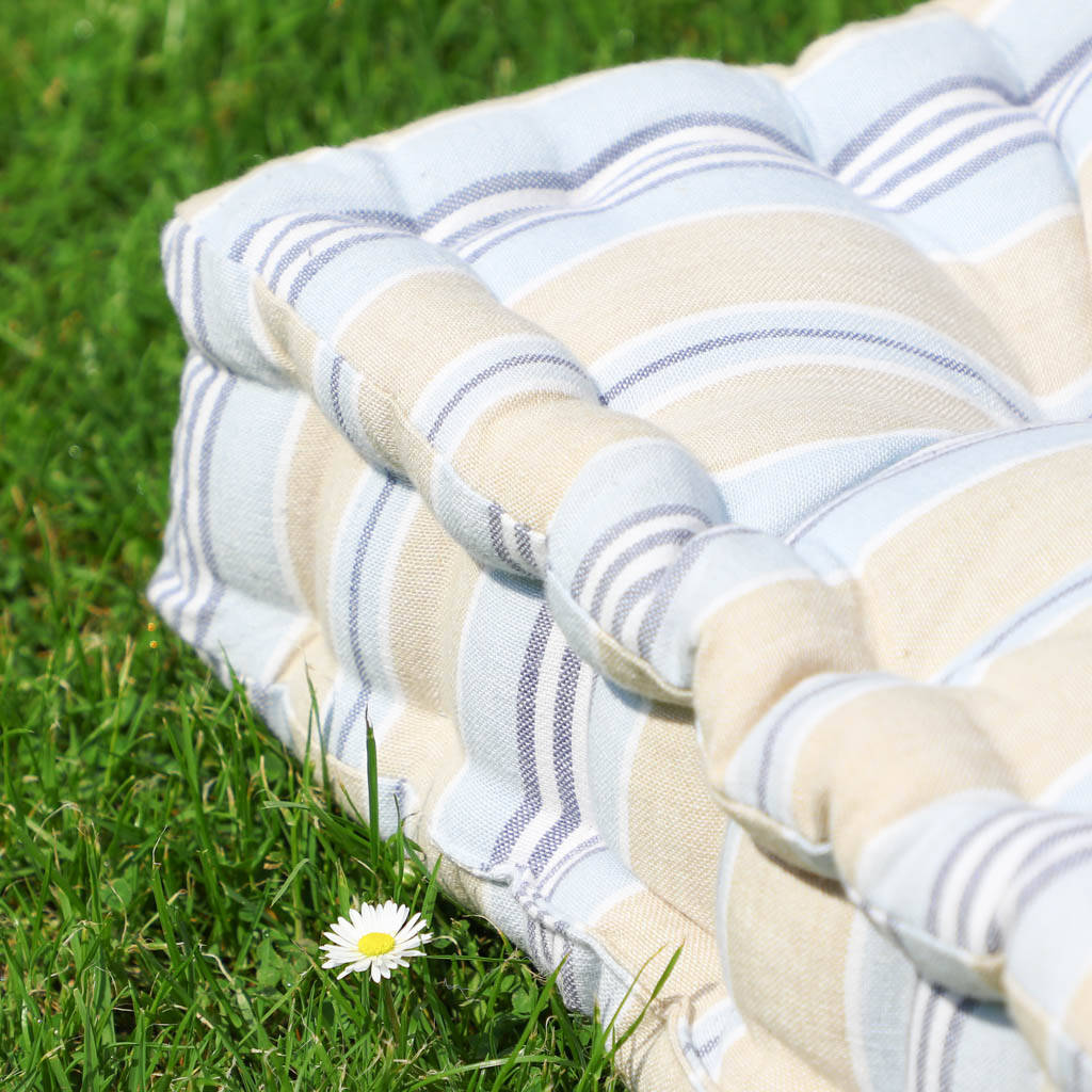 Extra Large Oxford Striped Garden Lawn Cushion By Dibor