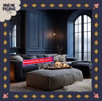 'Reserved For The Queen' Super Soft Bolster Pillow, 2 of 8