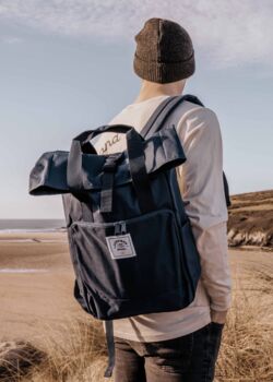 'The Traveller' Recycled Roll Top Backpack, 4 of 4