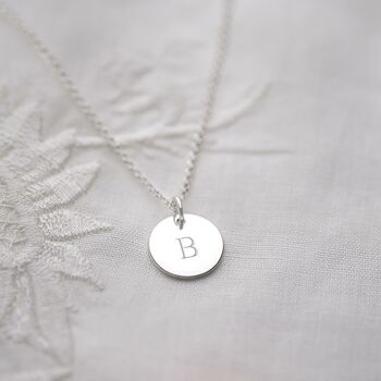 Lara Personalised Initial Disc Necklace, 4 of 12