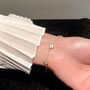 Mini Five Clover Bracelet In Pearl And Gold, thumbnail 2 of 5