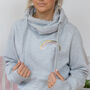 Ladies Rainbow Cowl Neck Hooded Sweatshirt, thumbnail 1 of 5