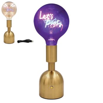 Let's Party Text Lamp, 2 of 2
