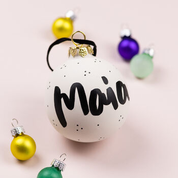 Personalised Ceramic Christmas Bauble, 5 of 8