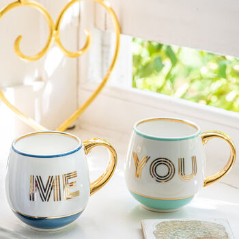 Gift Boxed Pair Of You And Me Mugs, 2 of 2