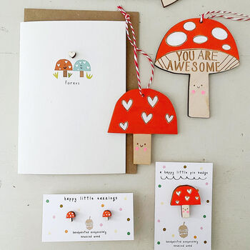 Toadstool Love Forevs Greeting Card, 3 of 3