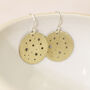 Sterling Silver And Brass Cut Out Star Disc Earrings, thumbnail 2 of 5