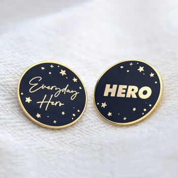 Everyday Hero Enamel Pin Badge, 4 of 12