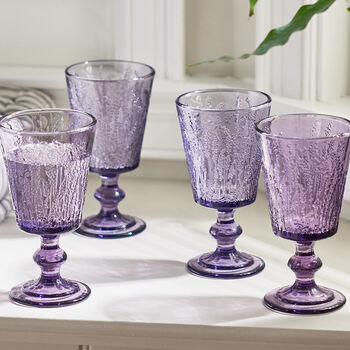 Embossed Heather Blooms Luxury Glassware, 4 of 8