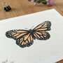 ‘Monarch’ Butterfly A5 Giclée Art Print, thumbnail 2 of 2