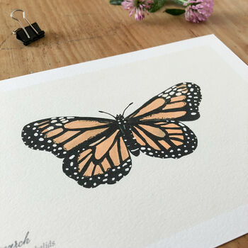 ‘Monarch’ Butterfly A5 Giclée Art Print, 2 of 2