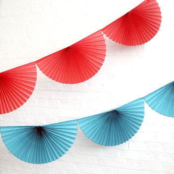 Christmas Paper Fan Garland Bunting Decoration, 7 of 9