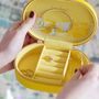 Personalised Oval Travel Jewellery Box In Yellow, thumbnail 2 of 3