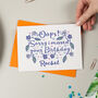 Belated Floral Birthday Card, thumbnail 2 of 5