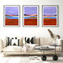 Lavender Sky Abstract Landscape Set Of Three, thumbnail 2 of 10