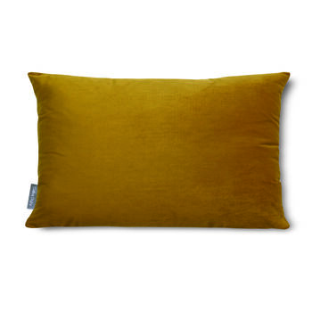 Luxury Super Soft Velvet Cushion Mustard Yellow, 3 of 6