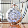 Personalised Silver Plated Pocket Watch Compass Design, thumbnail 2 of 4