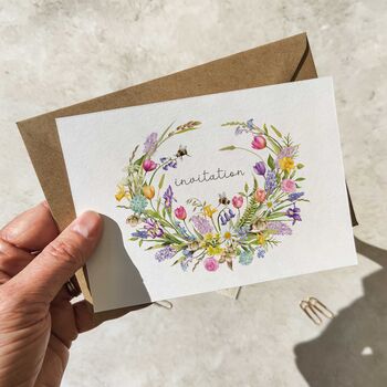 Spring Flowers Ready To Write Invitations, 2 of 8