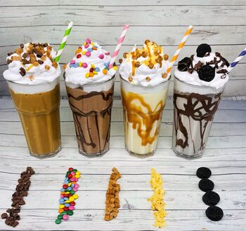 Luxury Frappe Frappuccino Gift Box Delicious Iced Coffee Set, 3 of 4