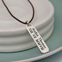 Men's Personalised Silver Vertical Bar Necklace, thumbnail 5 of 12