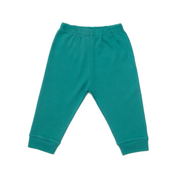 Toddler Joggers Green, Unisex, Organic Cotton, 2 of 3