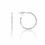Olivera Piccolo Brushed Sterling Silver Hoop Earrings, thumbnail 4 of 4