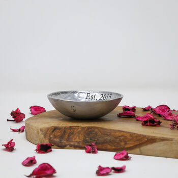 10th Anniversary Gift, Small Aluminium Ring Bowl, 5 of 10