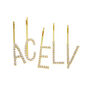 Crystal And Gold Alphabet Hair Slide, thumbnail 2 of 4