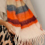 Personalised Chunky Coral Red Striped Scarf, thumbnail 1 of 12