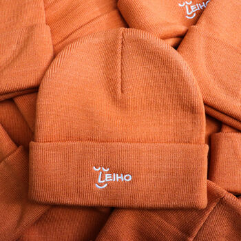 Bright Orange Colourful Beanie Supporting Homelessness, 2 of 3