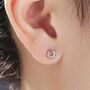 Lace Filigree Tiny Stud Earrings In Sterling Silver, thumbnail 1 of 11