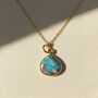 18k Gold Vermeil Plated Opal And Turquoise Necklace, thumbnail 1 of 4