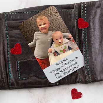 Personalised Valentine's Aluminium Photo Wallet Card, 2 of 2