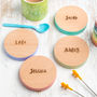 Personalised Family Colourful Wooden Coaster Set, thumbnail 1 of 4