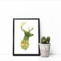 Personalised Stag Map Print, thumbnail 1 of 5