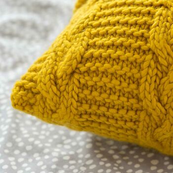 Cable Cushion Knitting Kit, 5 of 7