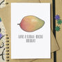 'You're Mango Ificent' Funny Valentine's Card, thumbnail 2 of 3