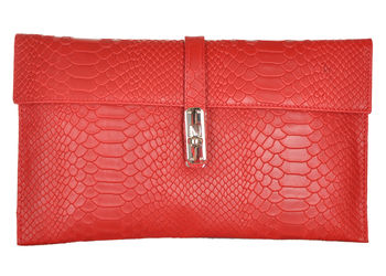 Rouge Textured Envelope Clutch, 2 of 5