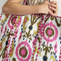 Pink And White Ikat Design Large Quilted Shoulder Bag, thumbnail 3 of 6