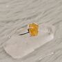 Raw Citrine Ring: November Birthstone, thumbnail 5 of 7