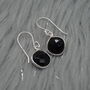 Black Onyx Earrings: Silver Or Gold, Dangle Drop, thumbnail 2 of 8