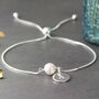 Personalised Pearl Sterling Silver Slide Bracelet, thumbnail 2 of 10