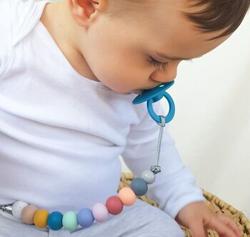 Muted Rainbow Silicone Teether, 5 of 5