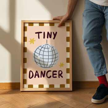 Tiny Dancer Discoball Kids Nursery Print, 6 of 6