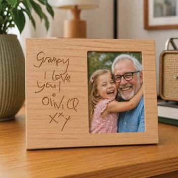 Personalised Child's Handwriting Engraved Photoframe, 2 of 4