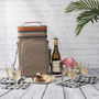 Contemporary Four Person Wine Cooler Bag Stone Grey, thumbnail 2 of 4